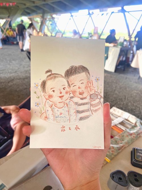 手描きイラスト　色鉛筆画　オーダー 手描きイラスト 色鉛筆画 オーダー商品
