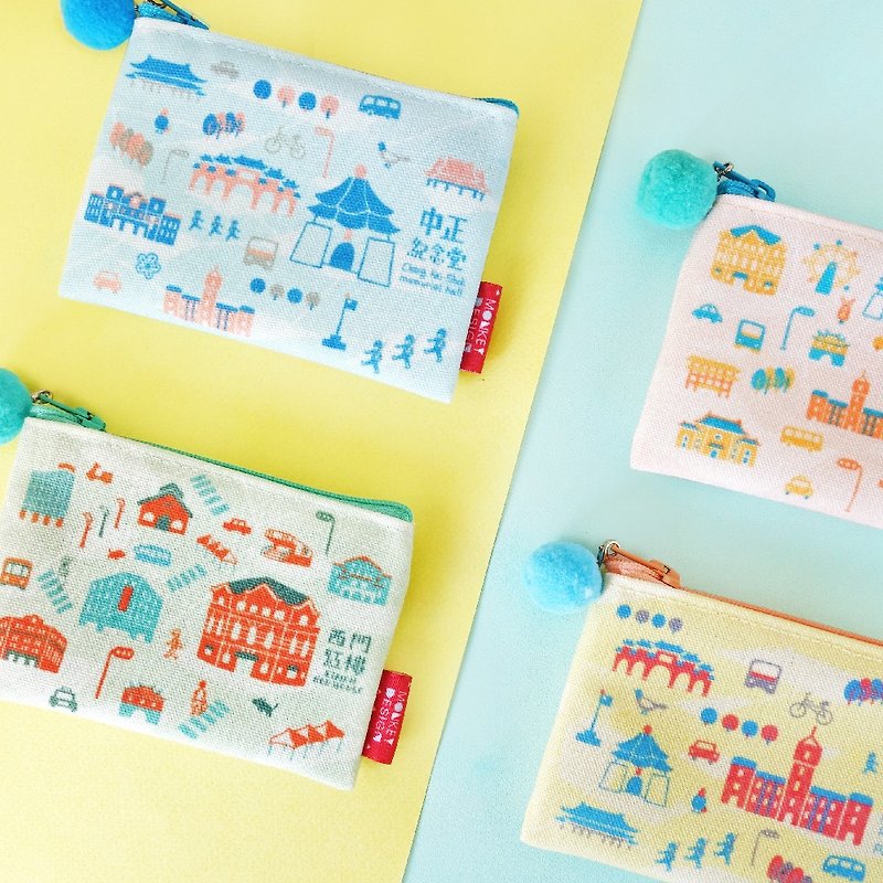 【Roaming Taiwan Coin Purse-Healing Journey】Original Featured Illustration Travel Souvenirs - Coin Purses - Polyester Multicolor