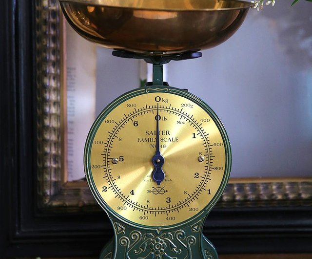 Retro Green] British antique scale SALTER No.46 / 4 old scale