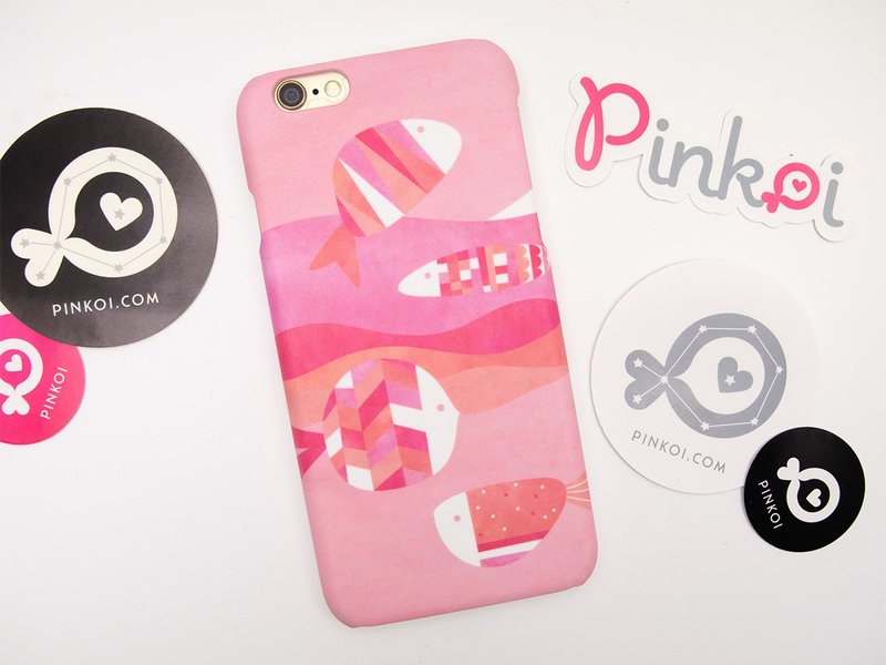Pinkoi Fish iPhone case 手機殼 เคสมือถือปลาชมพู - 手機殼/手機套 - 塑膠 粉紅色