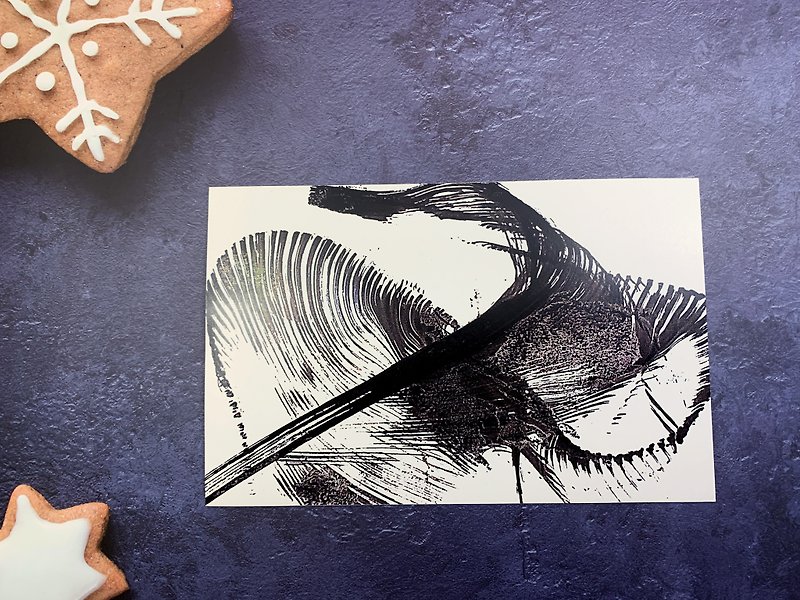 Pull line drawing postcard-evil scarecrow - การ์ด/โปสการ์ด - กระดาษ ขาว