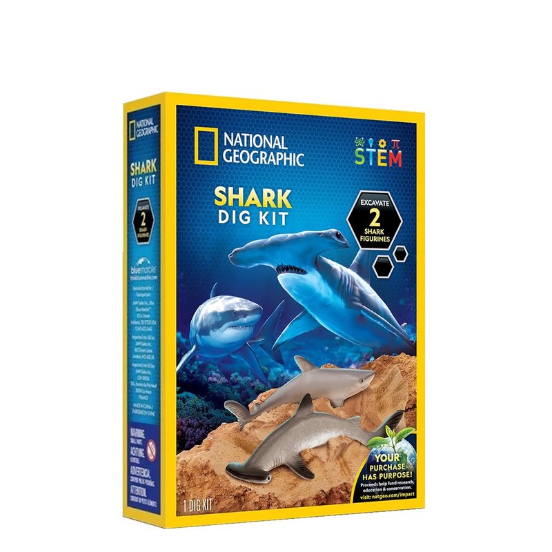 NATIONAL GEOGRAPHIC 國家地理 鯊魚挖掘套組 - 寶寶/兒童玩具/玩偶 - 其他材質 
