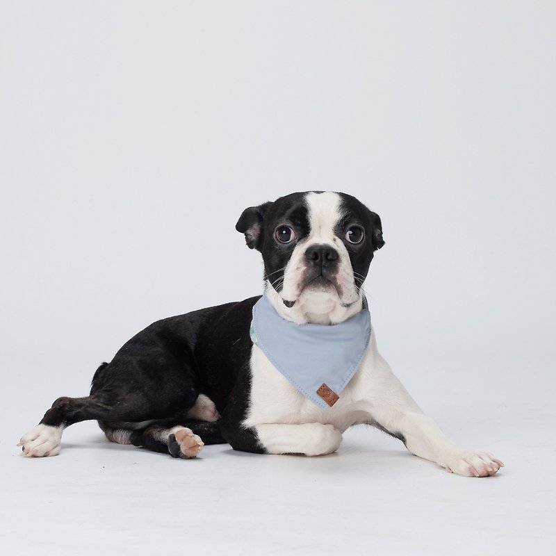 Pawfect-Fit! Pet Bandana Reversible Pet Scarf (M) - Clothing & Accessories - Cotton & Hemp Blue