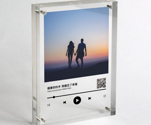 Personalised, Acrylic Photo Frame with Transparent Background for  Anniversary, Birthday Gift Love