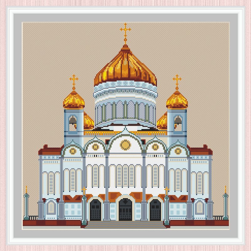 Cathedral of Christ the Saviour Cross Stitch Pattern - 手工藝教學/工具書 - 其他材質 