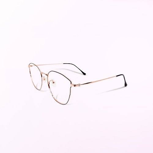 ALEGANT 時尚墨鏡│濾藍光眼鏡 馬內的沙龍提筆│鈦金屬縷空貓眼鏡框UV400濾藍光眼鏡