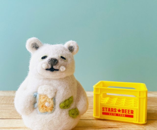 しろくま貯金箱 ビールと枝豆 2点セット