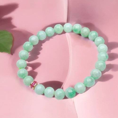 瓔珞珠寶盒 E.L.Jewelry Box 【好運連連】果陽綠翡翠手珠 | 天然緬甸玉翡翠A貨 | 送禮