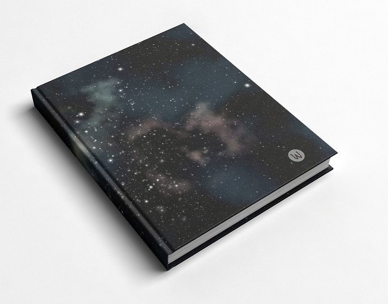 Textured starry sky psychedelic black handmade book/notebook/handbook/-Rococo strawberry WELKIN - สมุดบันทึก/สมุดปฏิทิน - กระดาษ 
