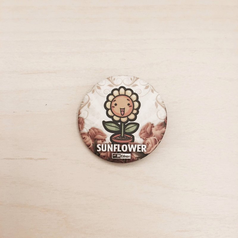 ※ ※ a God - Law Doo series badge [Pigou friend - sunflower] - เข็มกลัด/พิน - โลหะ หลากหลายสี