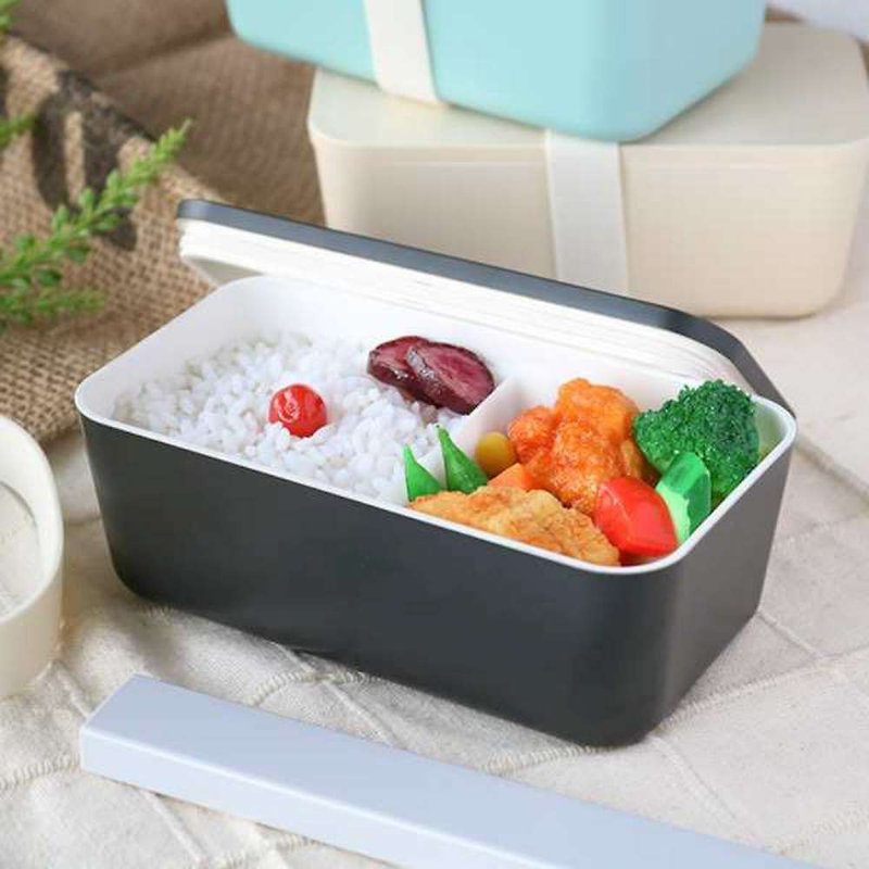 日本TAKENAKA 日本製SUKITTO系列可微波分隔保鮮盒750ml-黑色 - 便當盒/食物袋 - 其他材質 黑色