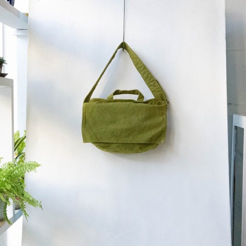 2WAY Messenger Bag S [Wakakusa] (VC-6S) - Messenger Bags & Sling Bags - Cotton & Hemp Green