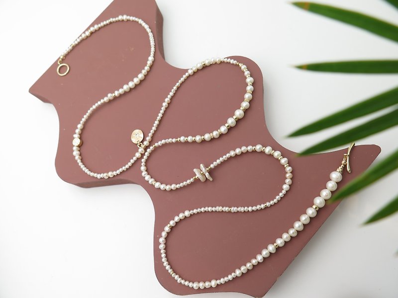 COLE COOL water pearl long necklace size tailor made - สร้อยคอ - เครื่องประดับพลอย หลากหลายสี