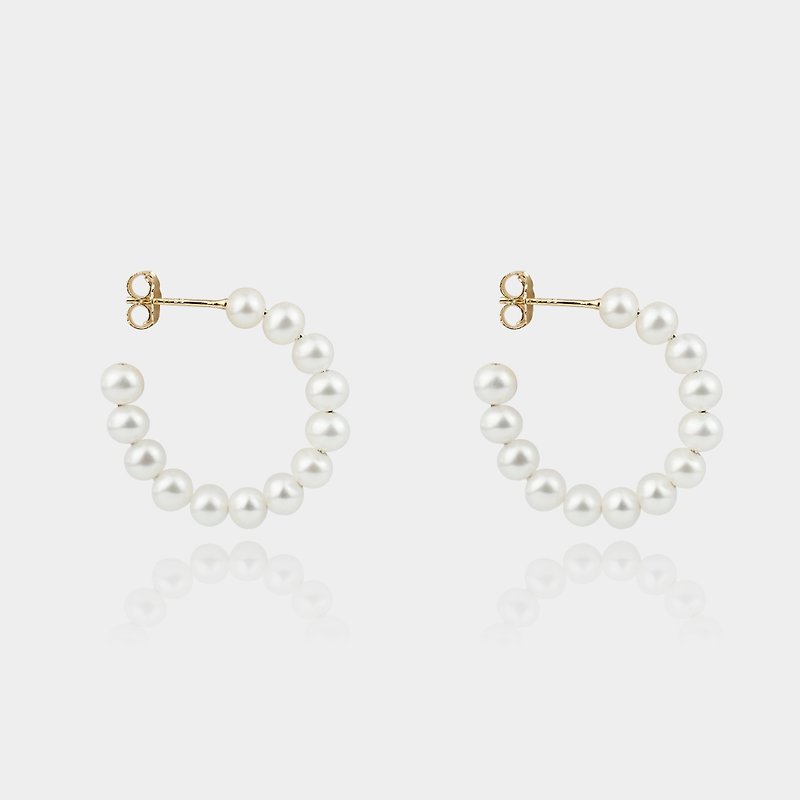 CELINA pearl earrings - Earrings & Clip-ons - Sterling Silver Gold