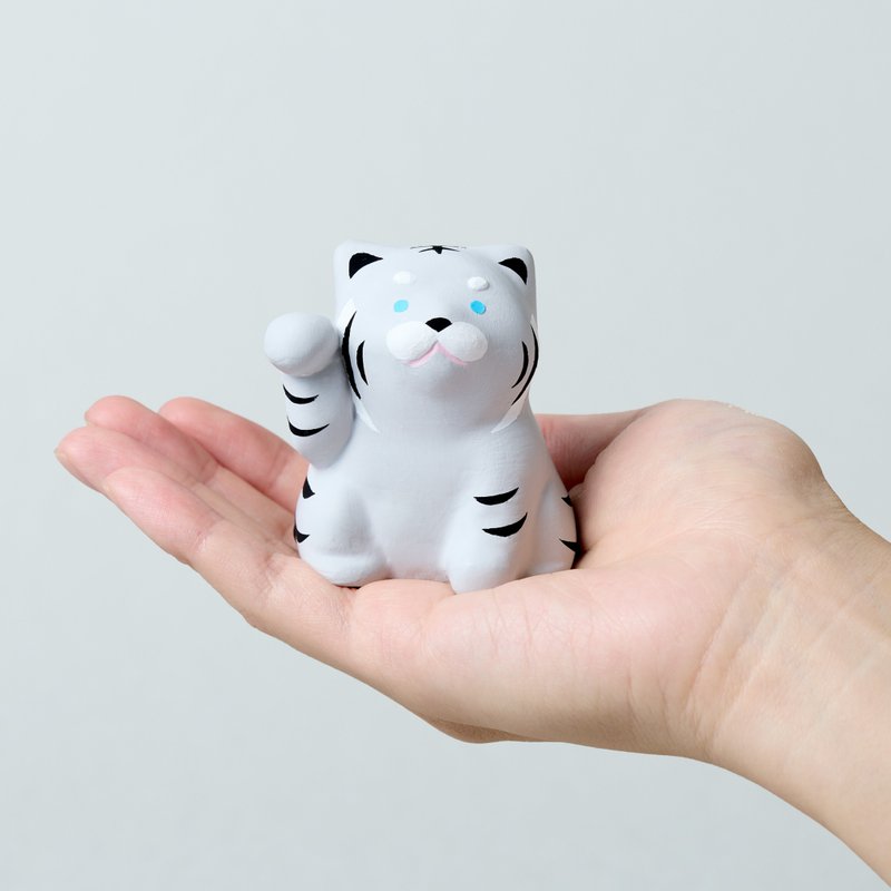 white tiger - ของวางตกแต่ง - พลาสติก ขาว