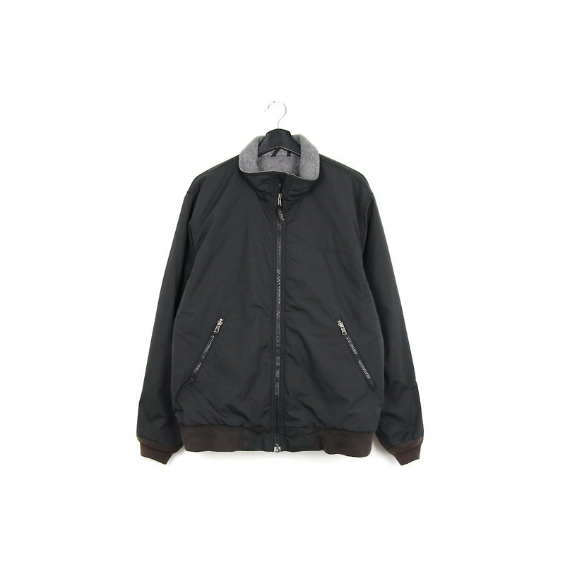 Back to Green:: LLBean Lapel Outdoor Jacket Dark Black // Jacket - Men's Coats & Jackets - Nylon 