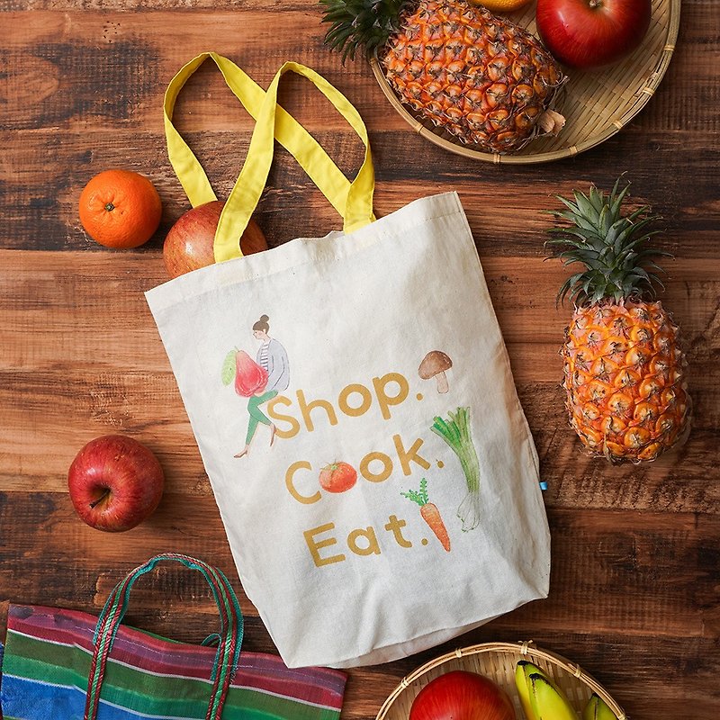 Eco Bag - Shopping At Market Jean - กระเป๋าใส่เหรียญ - ผ้าฝ้าย/ผ้าลินิน หลากหลายสี