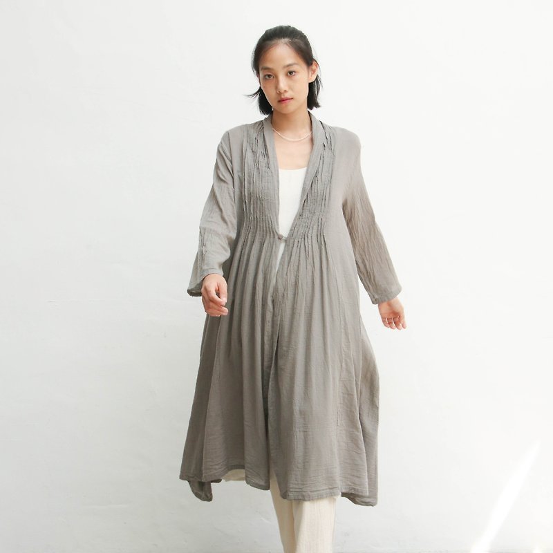 OMAKE Select onepiece - Women's Casual & Functional Jackets - Cotton & Hemp Gray