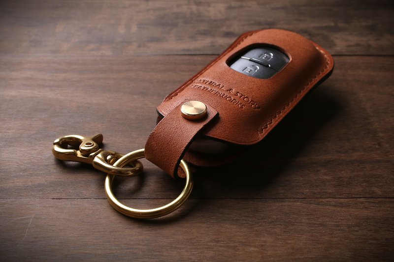【NS Leather Goods】Key Holster for Mazda MAZDA CX-5, CX3, Mazda 6, 3, 2 etc. - ที่ห้อยกุญแจ - หนังแท้ 
