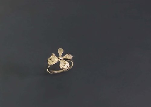 Maple jewelry design 花系列-不規則小花925銀戒