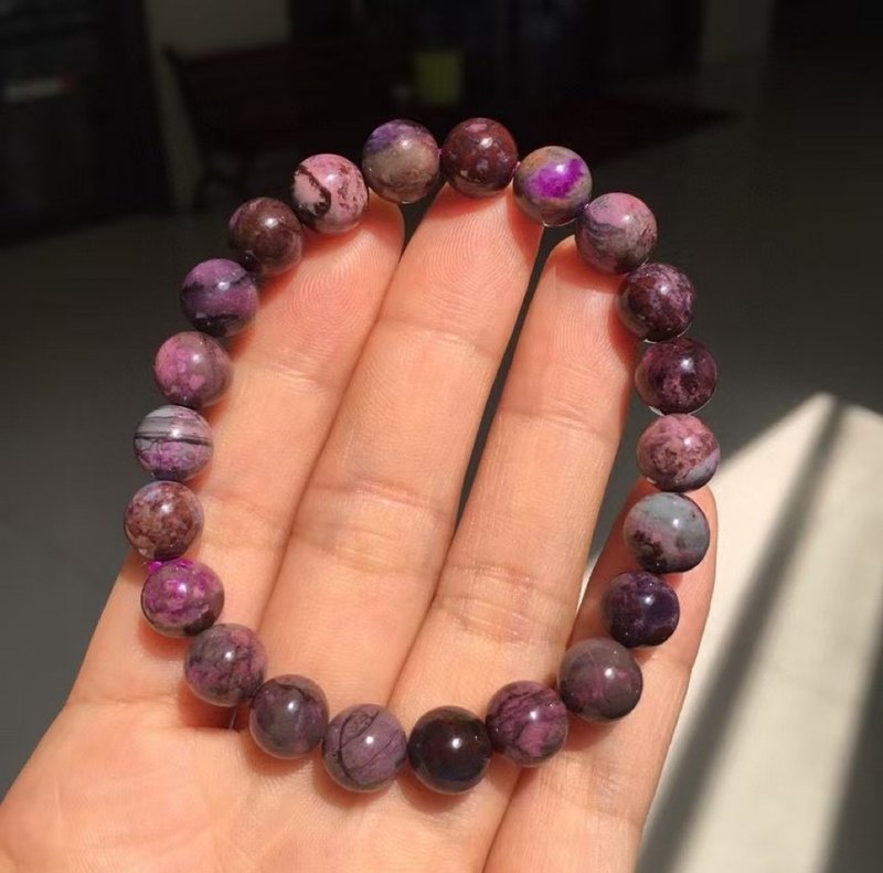 Sugilite bracelet Sugilite old material Royal purple anti-cancer Gemstone with powerful energy 9mm - Bracelets - Gemstone 