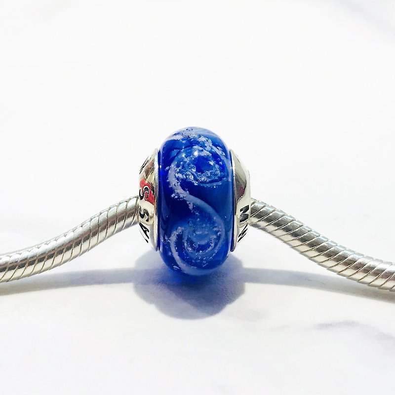 PANDORA/ Trollbeads / All major bead brands can be stringed * - Double dark blue - อื่นๆ - แก้ว สีน้ำเงิน
