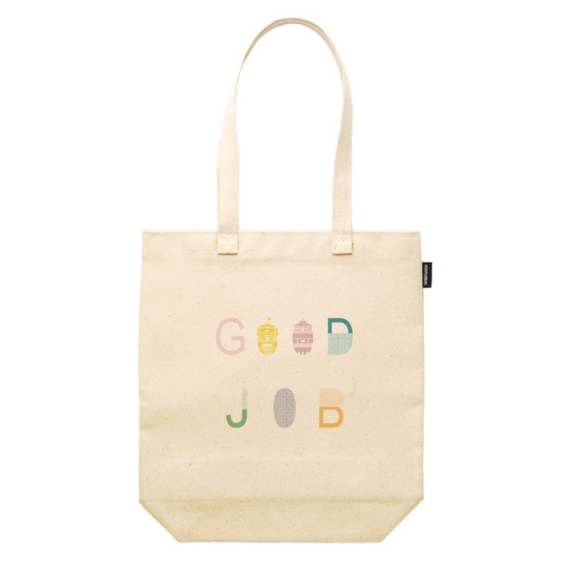 | Good Job - Text Tile Collection | Synthetic Canvas Tote Bag - กระเป๋าแมสเซนเจอร์ - ผ้าฝ้าย/ผ้าลินิน หลากหลายสี