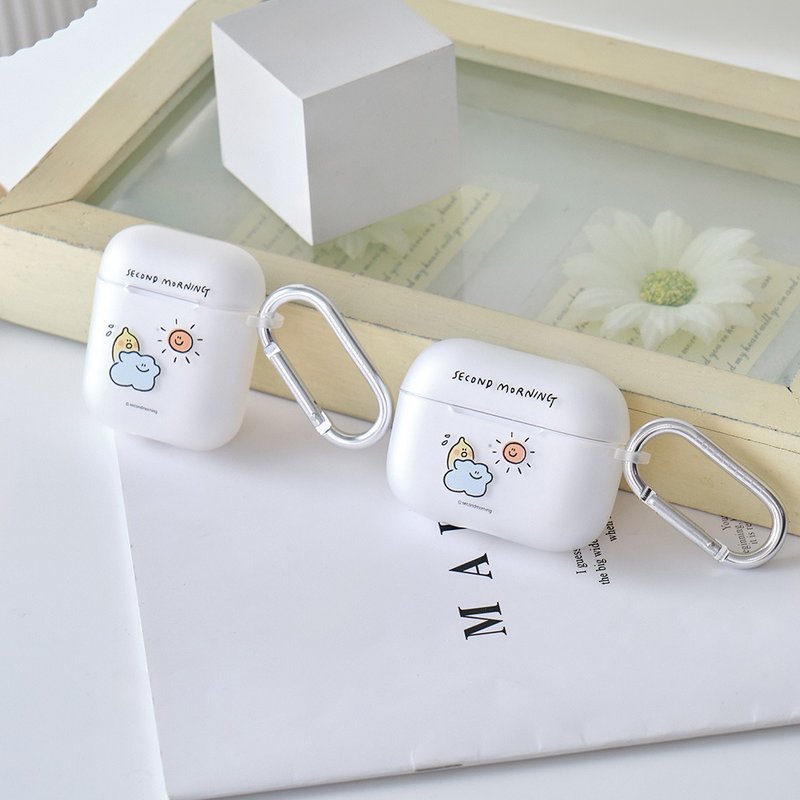 Second Morning Lemon Good Weather Matte AirPods Case - ที่เก็บหูฟัง - พลาสติก สีใส