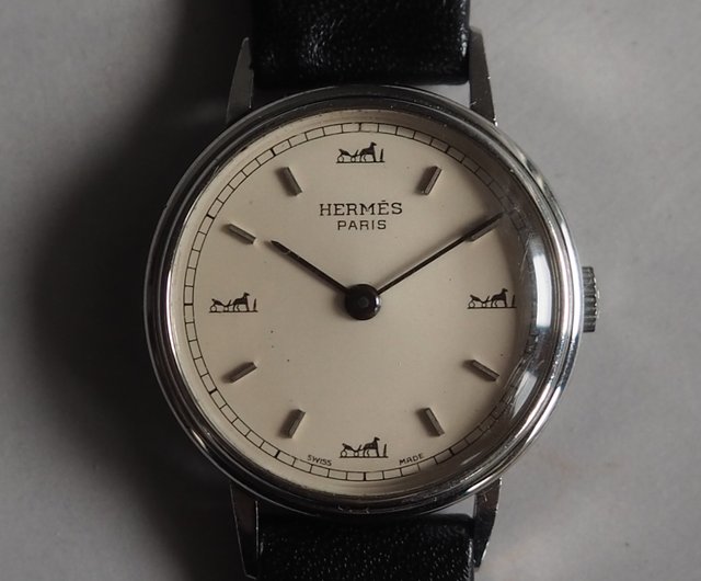 HERMES エルメス 手巻き腕時計 ビンテージ エルメスビンテージメンズ腕時計手巻き