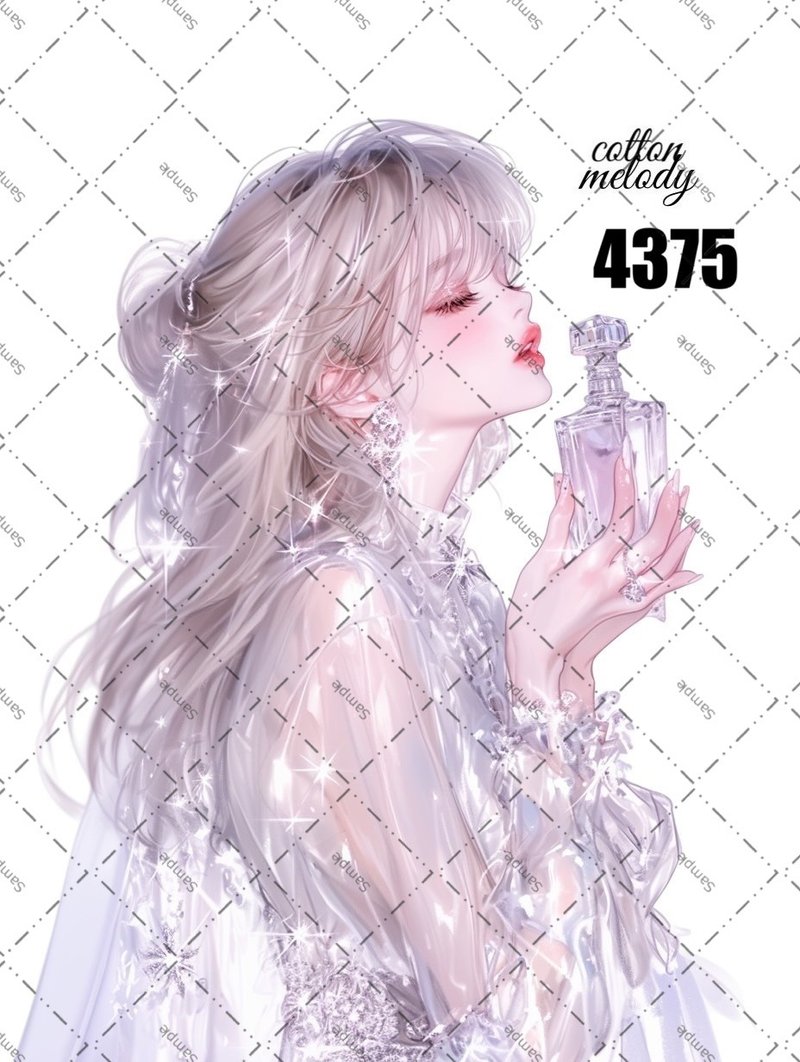 original sticker no.4375 人物ステッカー オリジナルステッカー オリジナル人物ステッカー 装飾ステッカー cotton melody - 貼紙 - 紙 