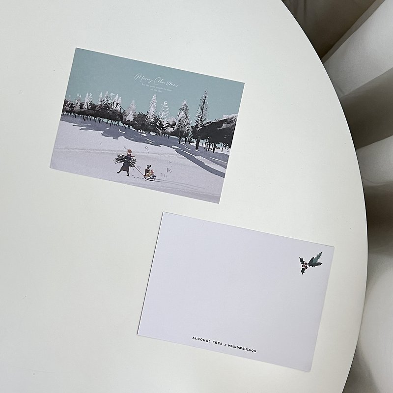 【Xmas - Santa Cat】| Postcard Christmas Card - Cards & Postcards - Paper Silver