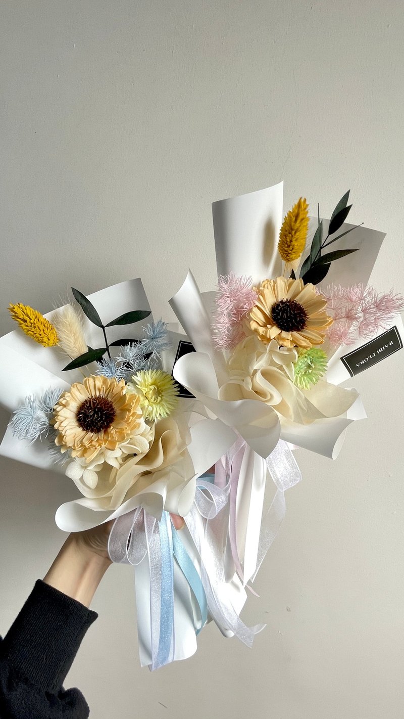 Colorful graduation bouquet sunflower dried flower bouquet teacher gift ...