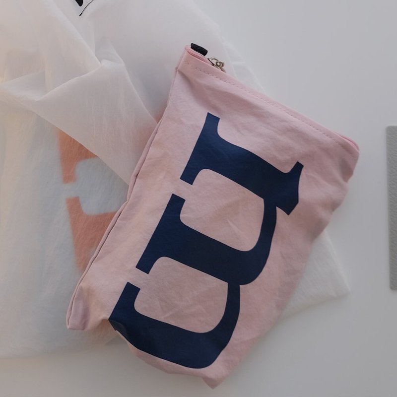 韓國品牌 MINMIN 經典收納小包/化妝包  - 莓果淡粉 - 化妝包/收納袋 - 棉．麻 粉紅色