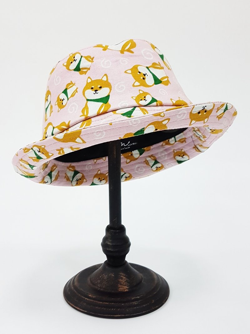 クラシック帽子 - 良いとぽっちゃりファイナンス/柴犬（ピンク）の##通りの温家宝清涼しい夏 - 帽子 - コットン・麻 ピンク