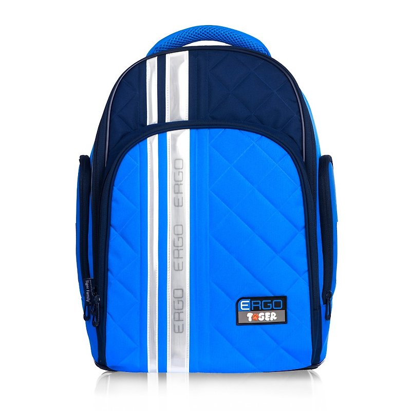 タイガーファミリーレインボー超軽量リッジバッグ+ステーショナリーバッグ+ペンケース - ネイビー - リュックサック - 防水素材 ブルー