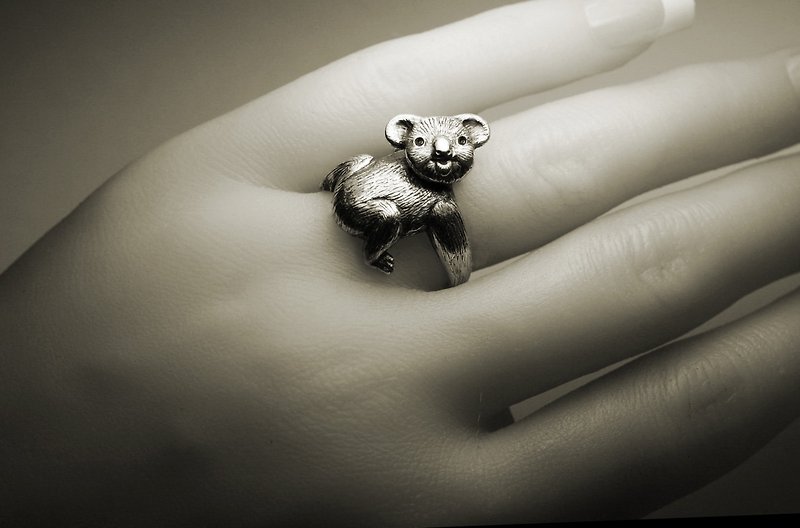 無尾熊銀戒指 - 戒指 - 其他金屬 銀色