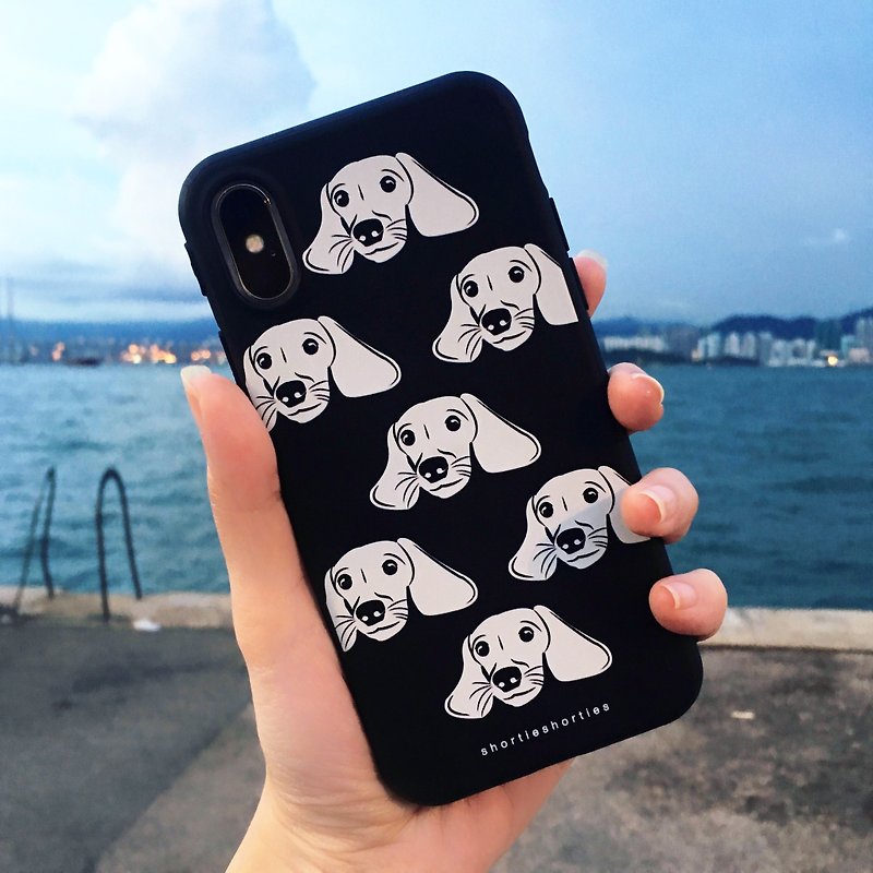 The dachshund wiener Iphone case - Phone Cases - Silicone Black