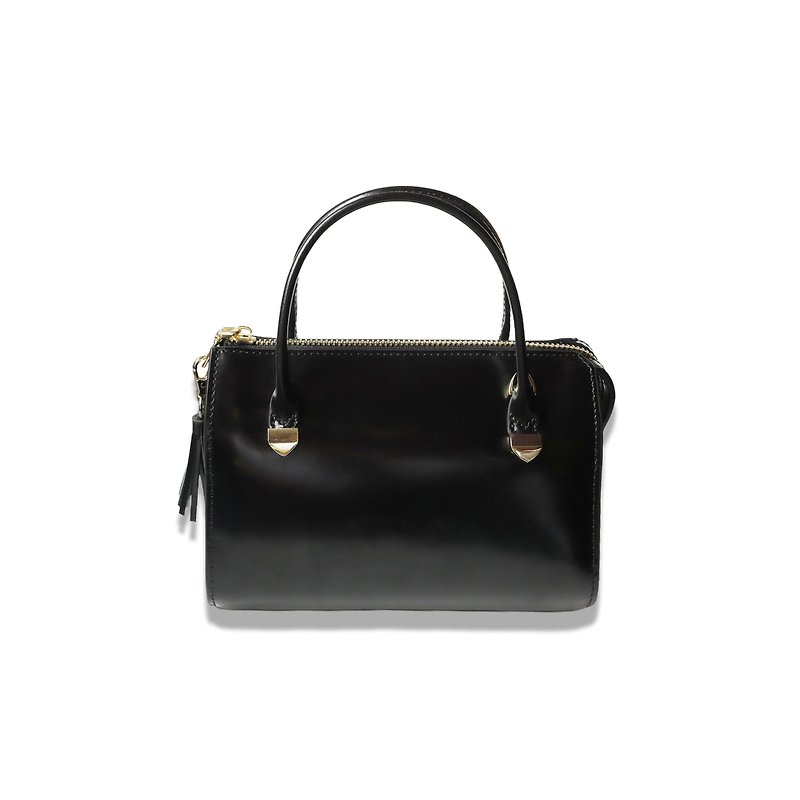 MARTINEZ Bag|意大利小牛皮|黑色|斜背包|側背包|手提包|女友禮物 - 手袋/手提袋 - 真皮 黑色