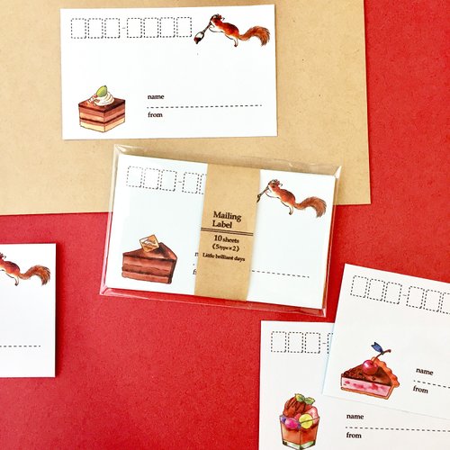 Little brilliant days Tea and Fruit Mailing Label ChocolateCakes