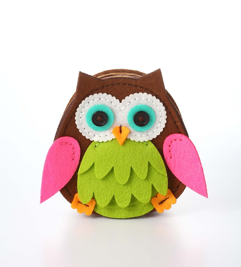 Fairy Land [Material Package] Owl Multifunctional Storage Bag-Green Round Circle - Other - Other Materials 
