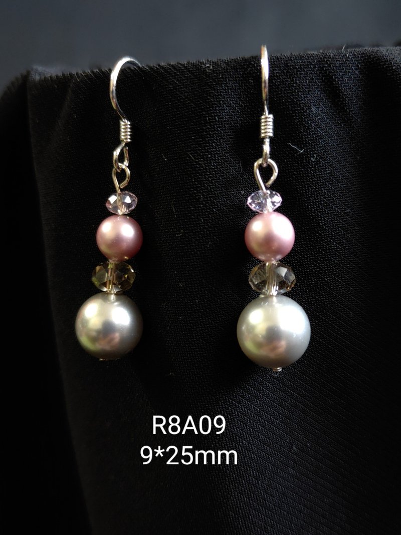 *我是設計*R8A09施華洛世奇水晶.珍珠耳環 - 耳環/耳夾 - 珍珠 