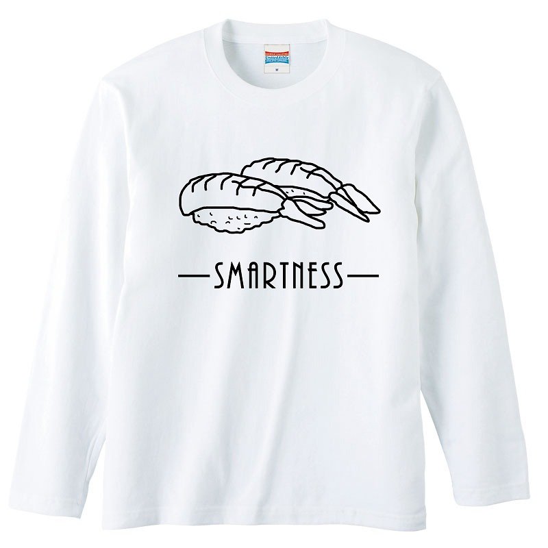 ロングスリーブTシャツ / Smartness 銭湯 - T 恤 - 棉．麻 白色