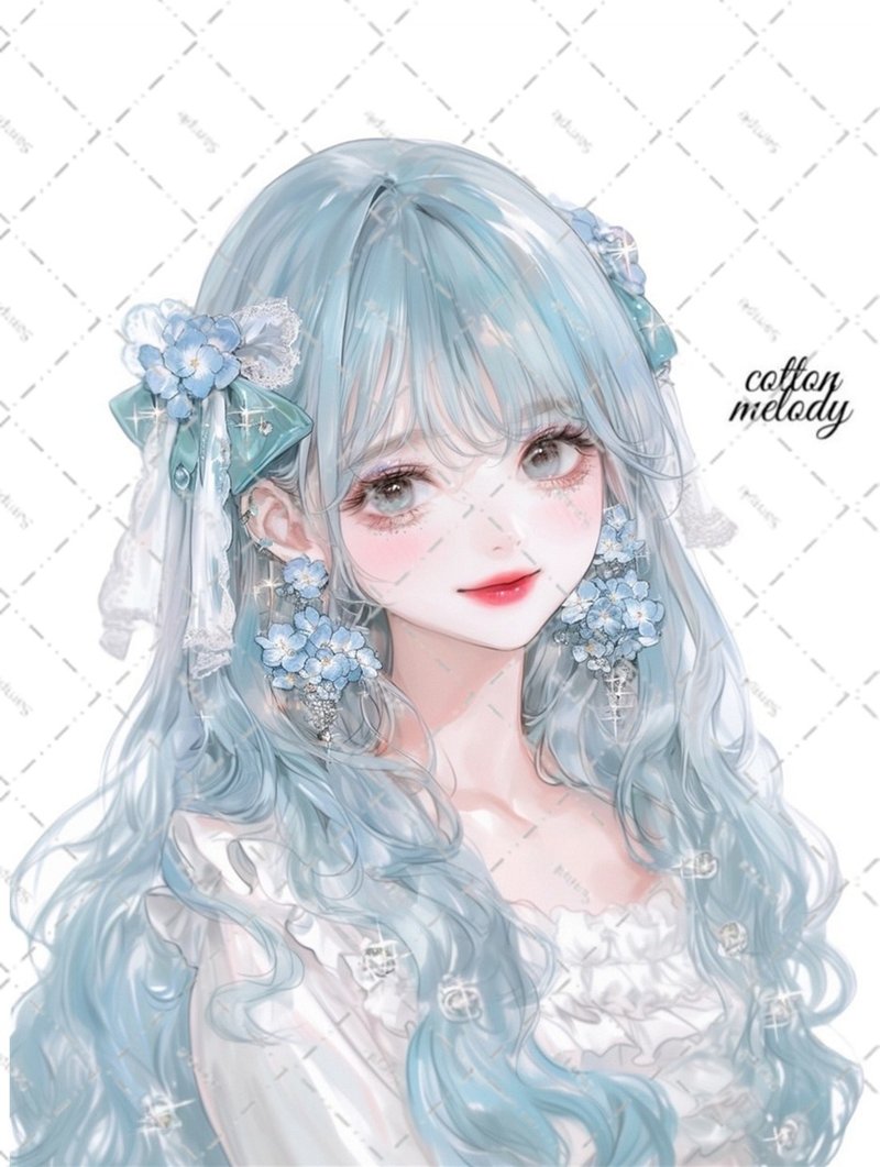 original sticker no.5532 人物ステッカー オリジナルステッカー 人物ステッカー 女の子ステッカー オリジナル人物ステッカー - 貼紙 - 紙 