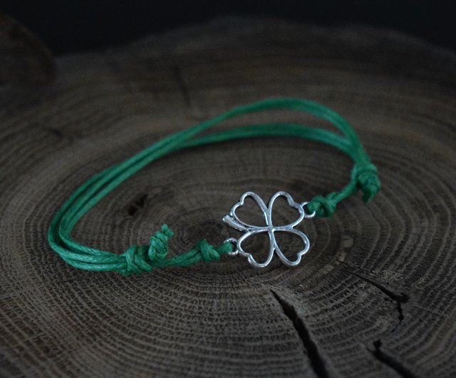 Green Adjustable Cord Bracelet | Luck Strings