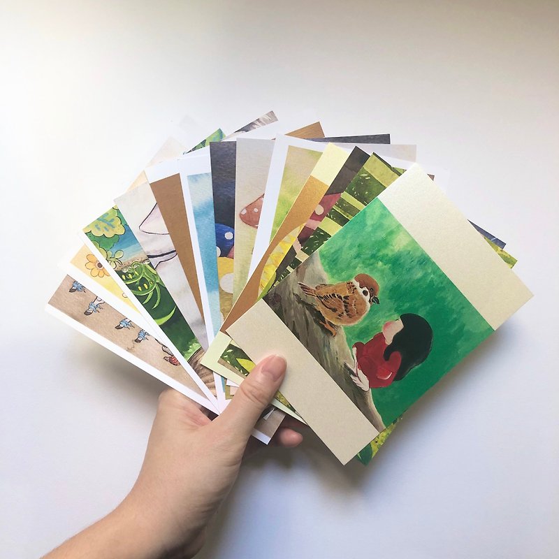 A set of 13 goldfish princess postcards - Cards & Postcards - Paper Multicolor