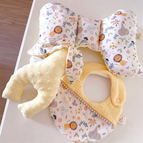 Lianne baby 梨安手工嬰兒禮物 彌月禮 新生兒見面禮 周歲禮 獅子王ZOO 豪華彌月禮盒組 安撫兔 好運波波兜