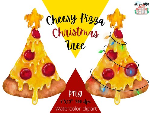 akiravilla Cheesy Pizza Christmas tree