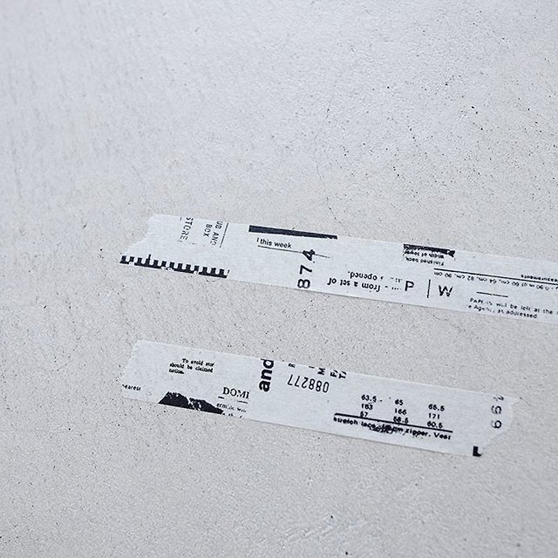 Y-023　モノクロ - マスキングテープ - 紙 ホワイト