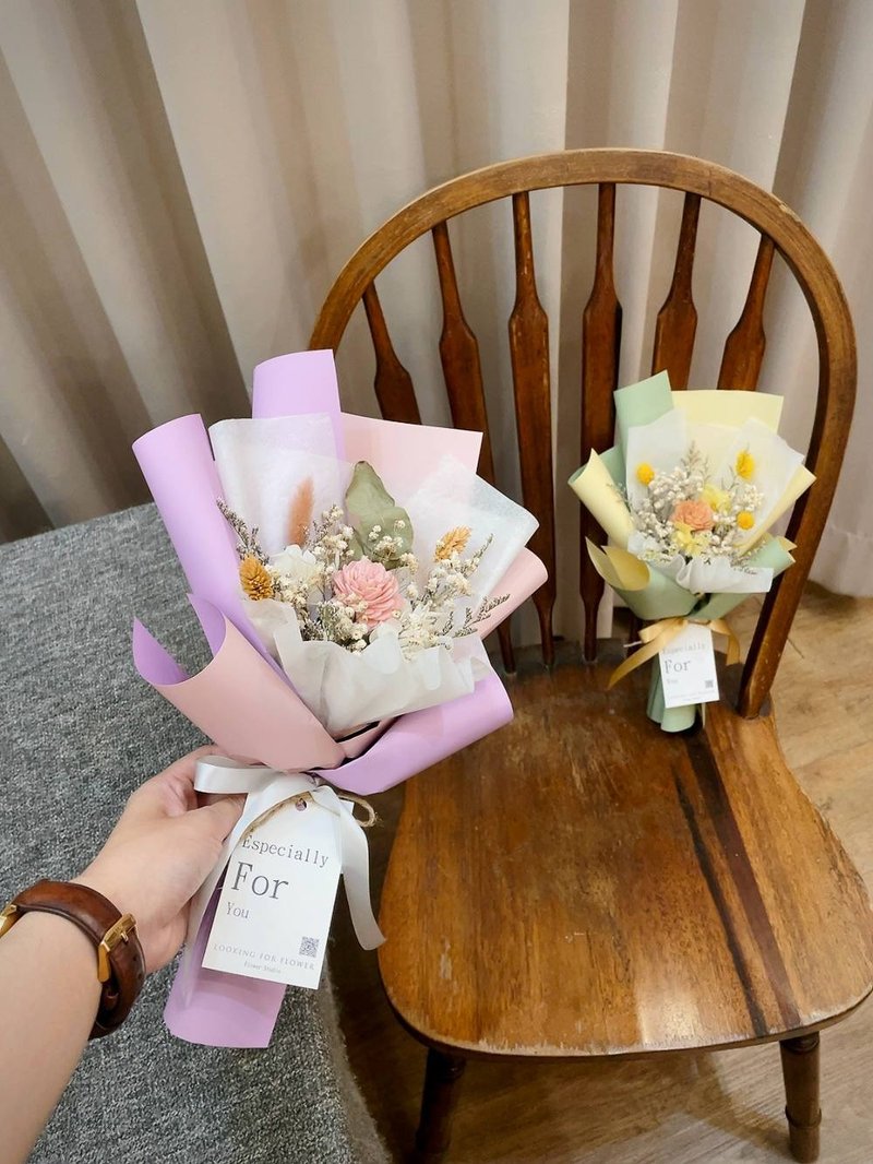 乾燥花束【小花束】 生日花束 玫瑰花束 畢業花束 感謝禮物 - 乾燥花/永生花 - 植物．花 
