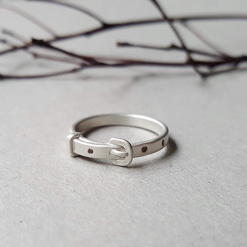 Belt sterling silver ring - General Rings - Silver Silver